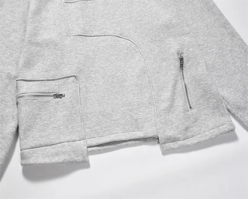 Title 4, Heren trui met onregelmatige stiksels, fleece v...