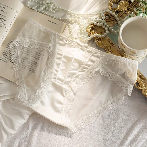 Title 6, Hollow Out Lace Low Waist Underwear Female Cott...