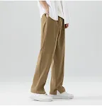 Muške ledene svilene ležerne pantalone od odela, hladne i udobne za leto. Stil i elegancija, prozračan materijal za svakodnevno nošenje i savršen osećaj — foto 5