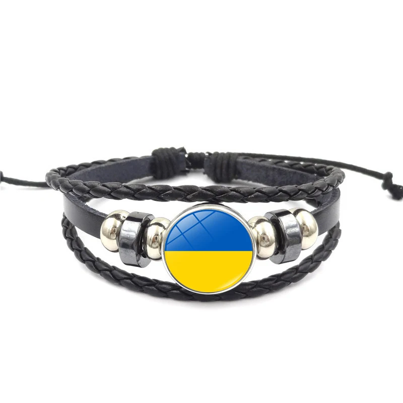 Pulseira de couro vintage artesanal com várias camadas de contas trançadas, design único e elegante, perfeita para homens e mulheres. — foto 1