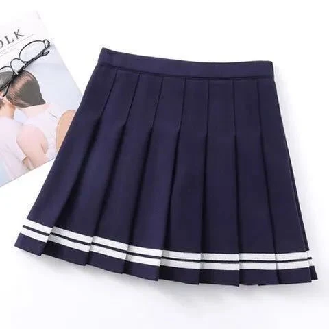 Jupe Courte d'Été Femme Taille Haute Plissée, Jupe Amincissante, parfaite pour un look estival élégant et flatteur, idéale pour l'été. — photo 1