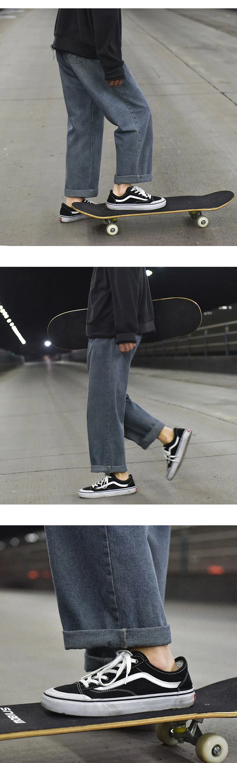 Title 3, Mens Jeans Retro Loose Shangwang Red Wide Leg ...