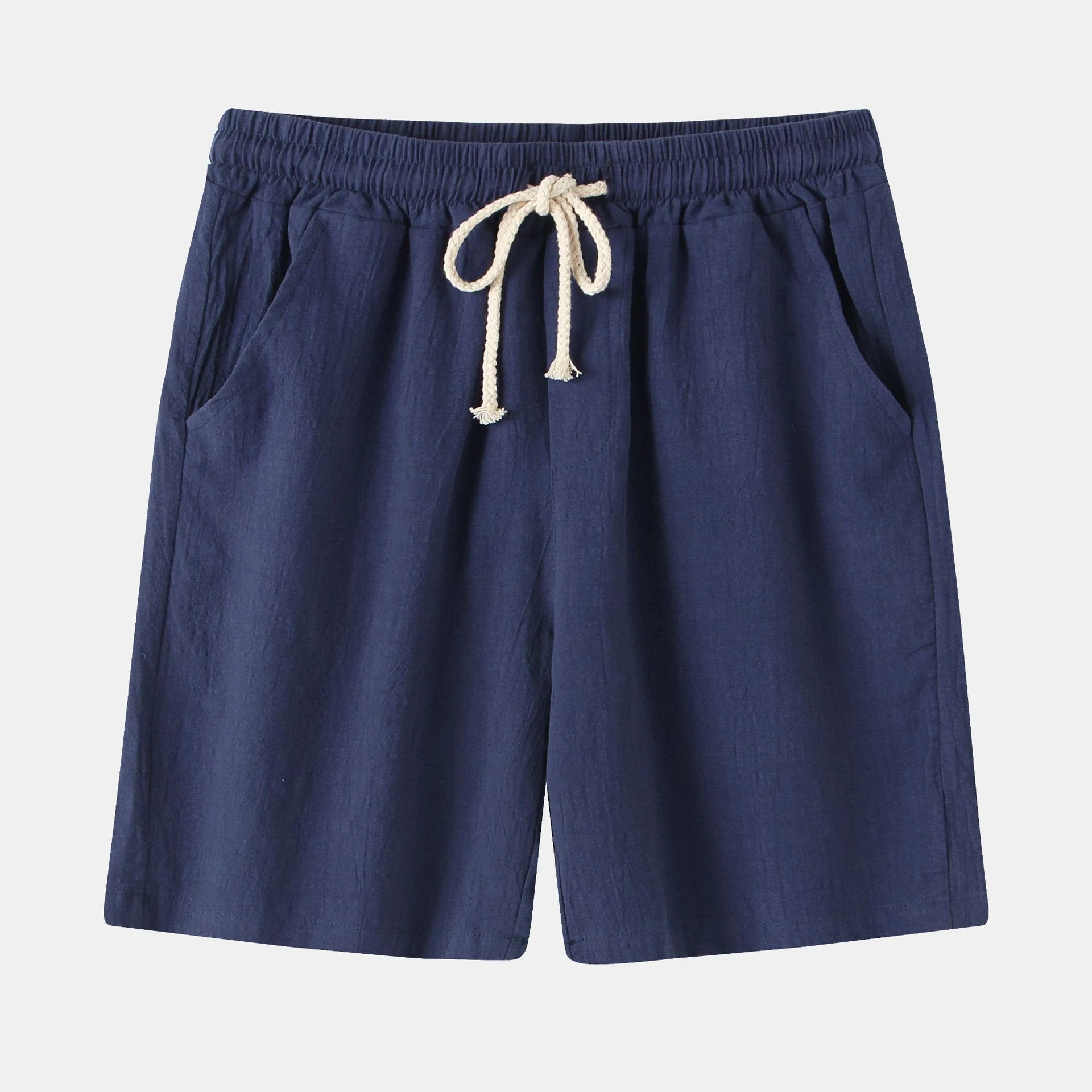 Title 4, Shorts Masculino Algodão Linho Casual Retro Tam...