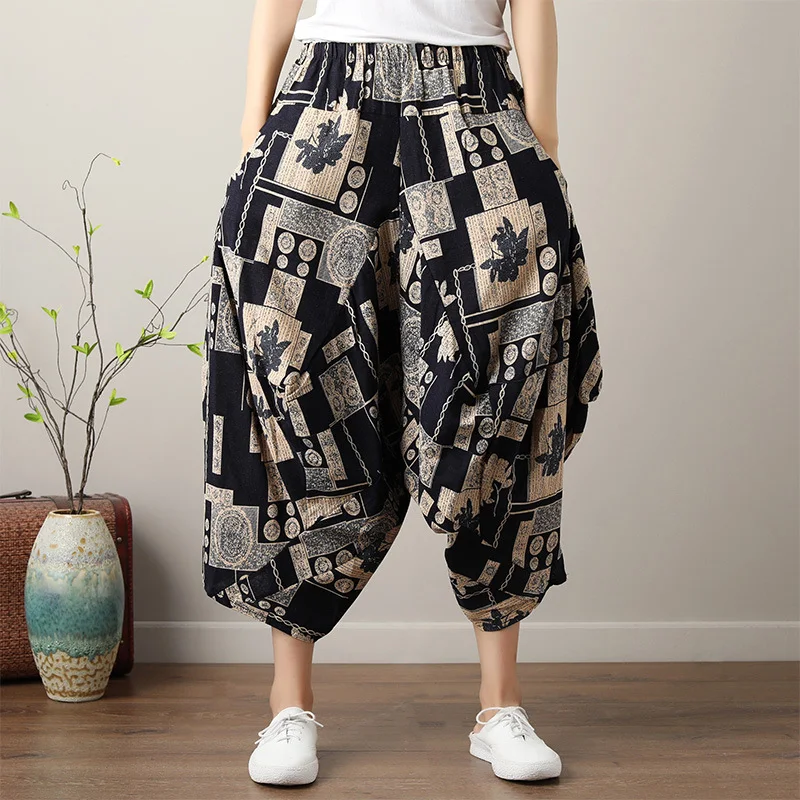Title 2, Womens Loose Lantern Wide-Leg Cropped Trousers...
