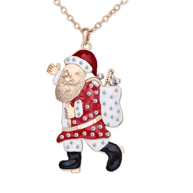 Nieuwe Europese en Amerikaanse kerstornamenten Lange trui ketting Een elegante accessoire voor de feestdagen, perfect om je kerstoutfits op te fleuren. — foto 5