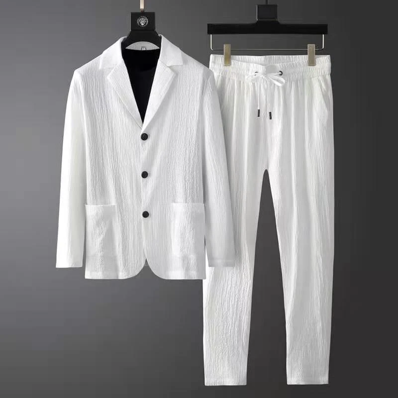 Men's Long Sleeve High-end Casual Suit Korean Style Trendy Slim Fit Handsome Design Perfect for a Stylish and Comfortabl — photo 1