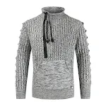 Autumn And Winter Loose Stand Collar Pullover Tether Trend Knitting Sweater Men — photo 2
