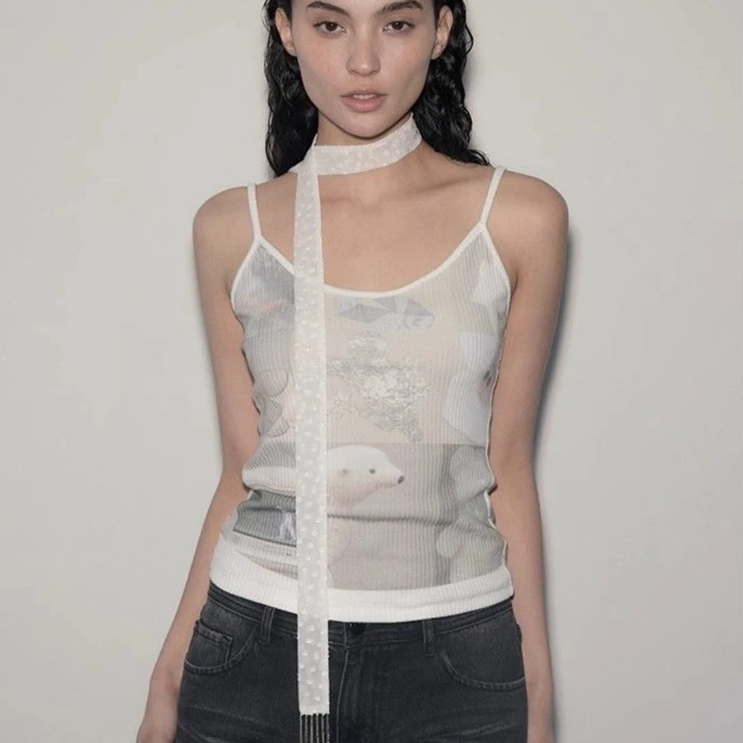 Women's Printed Suspenders Vest Slim Fit Inner Match, perfect for layering and creating stylish outfits, versatile and c — photo 10