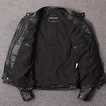 Men's short stand-up collar slim fit trendy leather jacket. Stylish design and perfect fit for a modern and fashionable — photo 19
