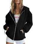 Women's fashion casual solid color drawstring zipper hooded sweatshirt, providing comfort and style for everyday wear an — photo 7