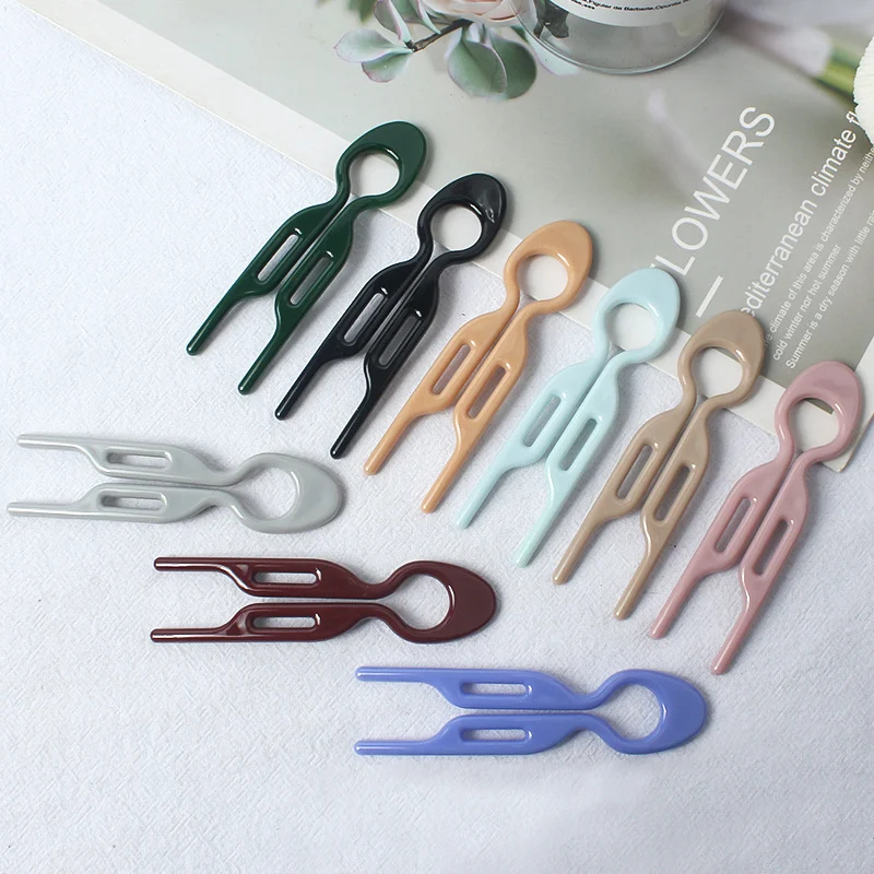Grampo de cabelo grande em U para mulheres, estilo europeu e americano, simples e curinga. Prenda seu cabelo com elegância e praticidade, ideal para looks diversos. — foto 2