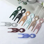 Grampo de cabelo grande em U para mulheres, estilo europeu e americano, simples e curinga. Prenda seu cabelo com elegância e praticidade, ideal para looks diversos. — foto 2