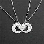 Colar com pingente de amor para casais, retrô e simples. Corrente elegante, presente perfeito para namorados, simboliza o amor. — foto 2