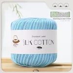 Kit de material tecido à mão em seda e algodão DIY com novelo de lã fina, ideal para artesanato e projetos têxteis exclusivos e personalizados. — foto 23