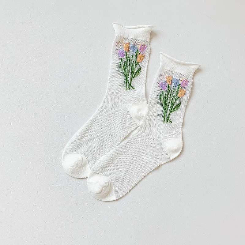 Title 5, Womens Fashion Breathable Tulip Socks