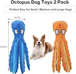Dog Squeaky Toys Octopus No Stuffing Crinkle Plush Toys for Puppy Teething Durable Interactive Chew Toys for Small Mediu — photo 12