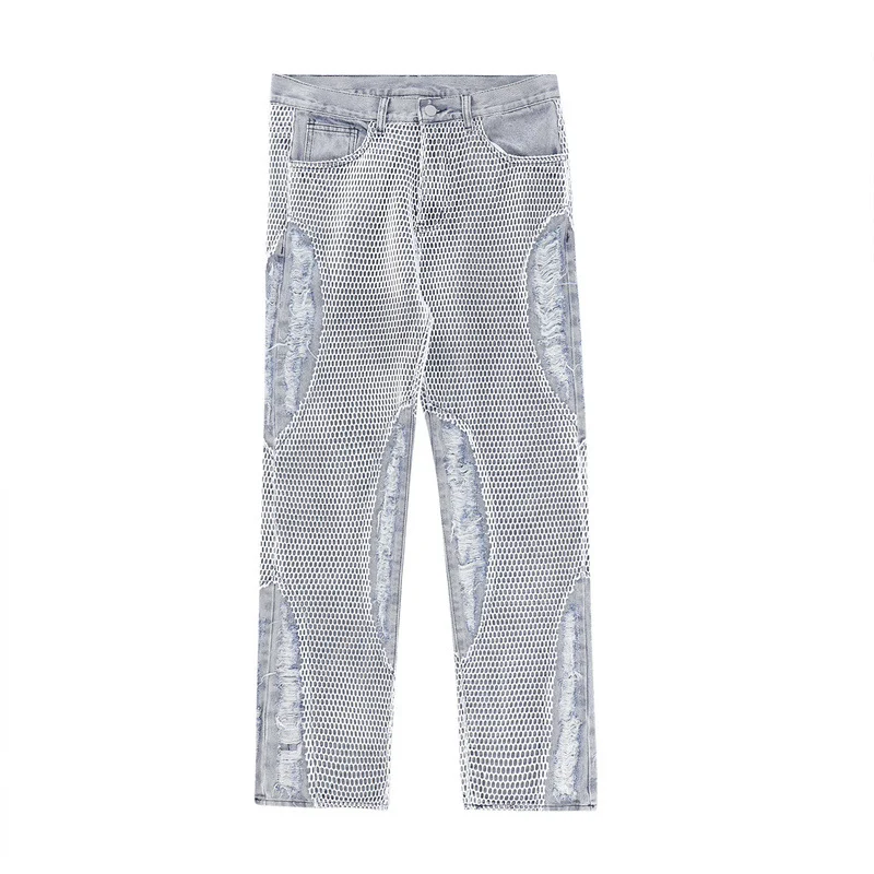 Title 2, Mesh Panel Ripped Fleece Vintage Jeans offer a ...