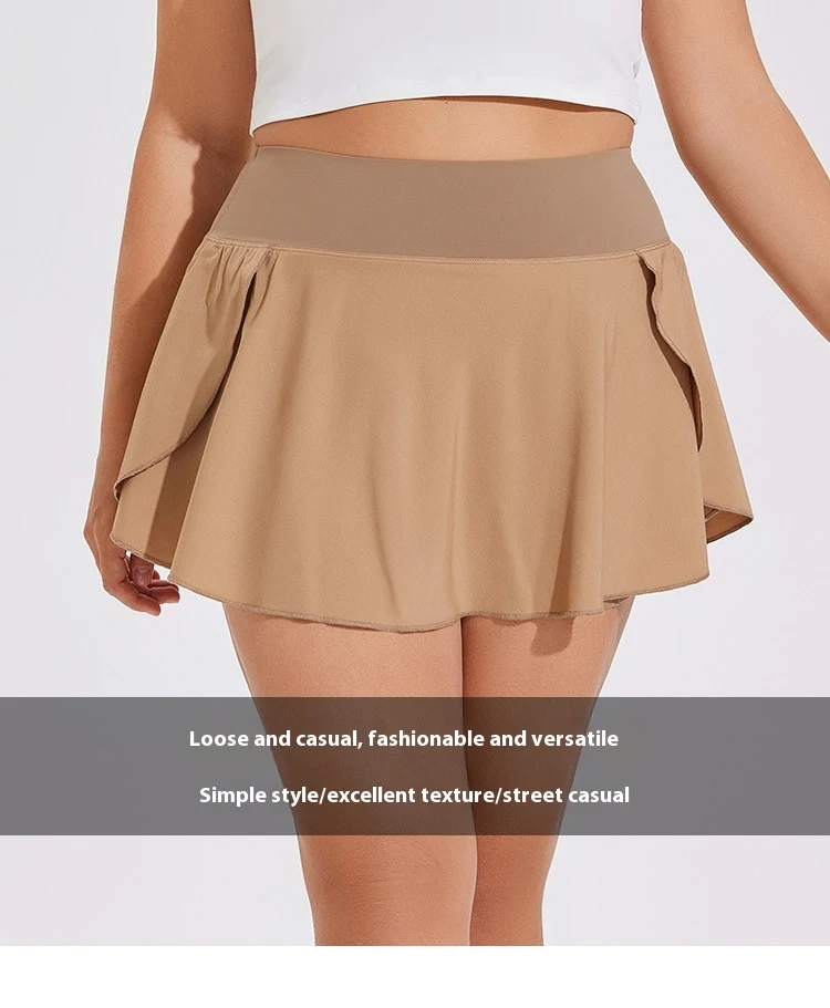 Title 2, Plus Size High Waist Running Sports Short Skirt...