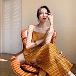 Seaside Resort Beach Collarbone One Shoulder Dress. This dress is perfect for resorts, offering a stylish and comfortabl — photo 4