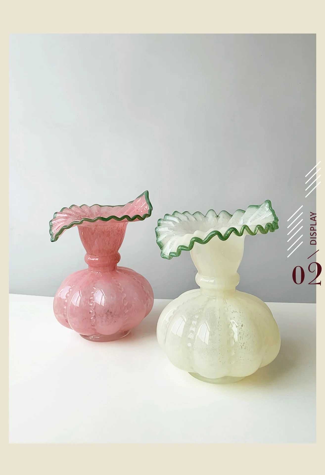 Transparent Aquatic Flower Arrangement Cream Style Green Glass Vase for Stunning Floral Displays and Elegant Home Decor — photo 6