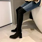 Over the knee thick heel high heel boots for women, perfect for fashion and comfort. Get a stylish and warm look with th — photo 5