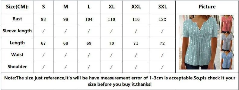 Women's Summer V-collar Polka Dot Short-sleeved Shirt. Stay cool and stylish in this comfortable and fashionable summer — photo 2