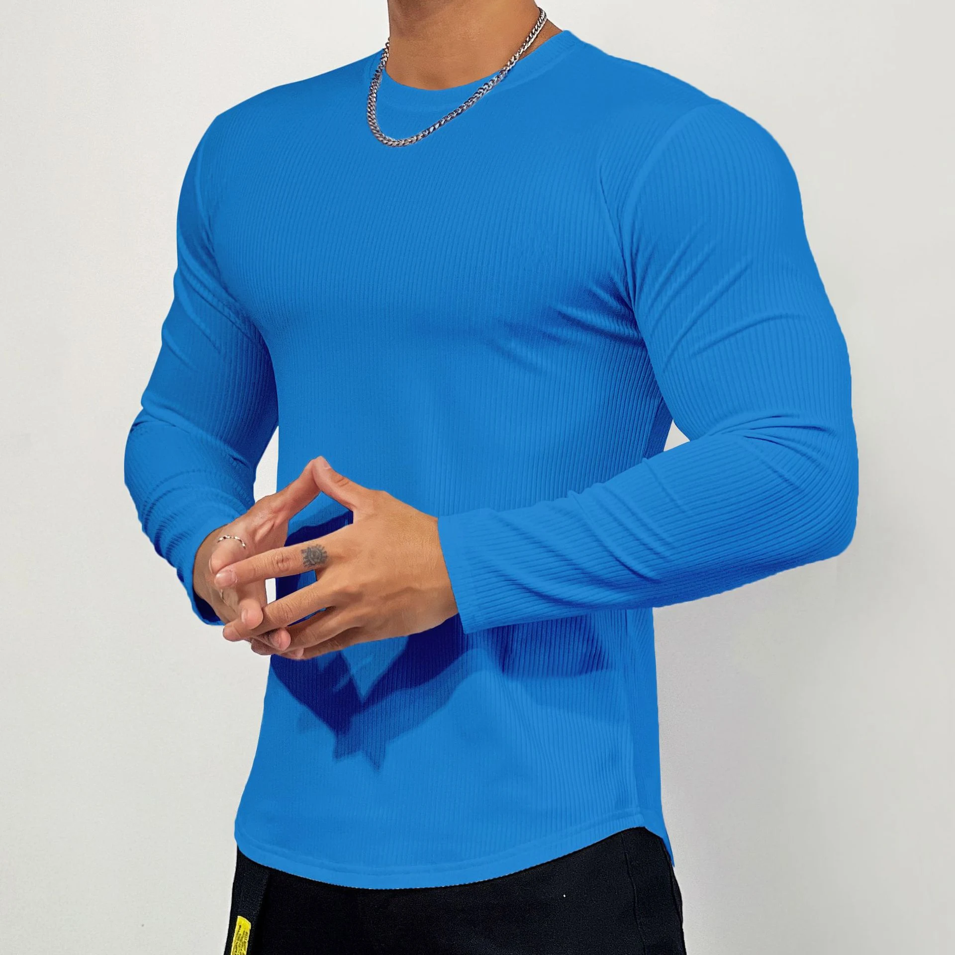 Title 3, Camiseta Manga Longa Fitness Masculina para Tre...