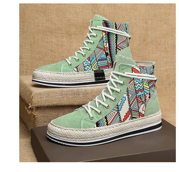 Zapatillas casuales altas de lona para skate, comodidad y estilo en cada paso, ideales para uso diario y tabla. — foto 16