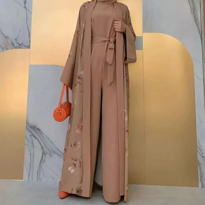 Title 4, Flower Long Coat Fashion Two Piece Set