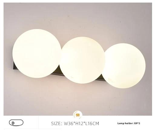 Title 12, Modern Minimalist Glass Wall Bedroom Bedside Lamp