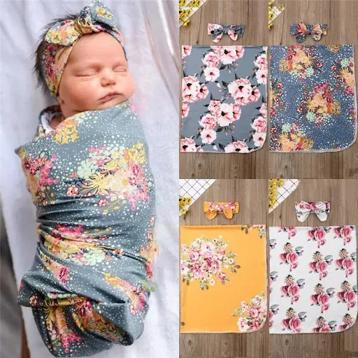 Title 1, Baby blanket baby wrap towel, soft and absorben...
