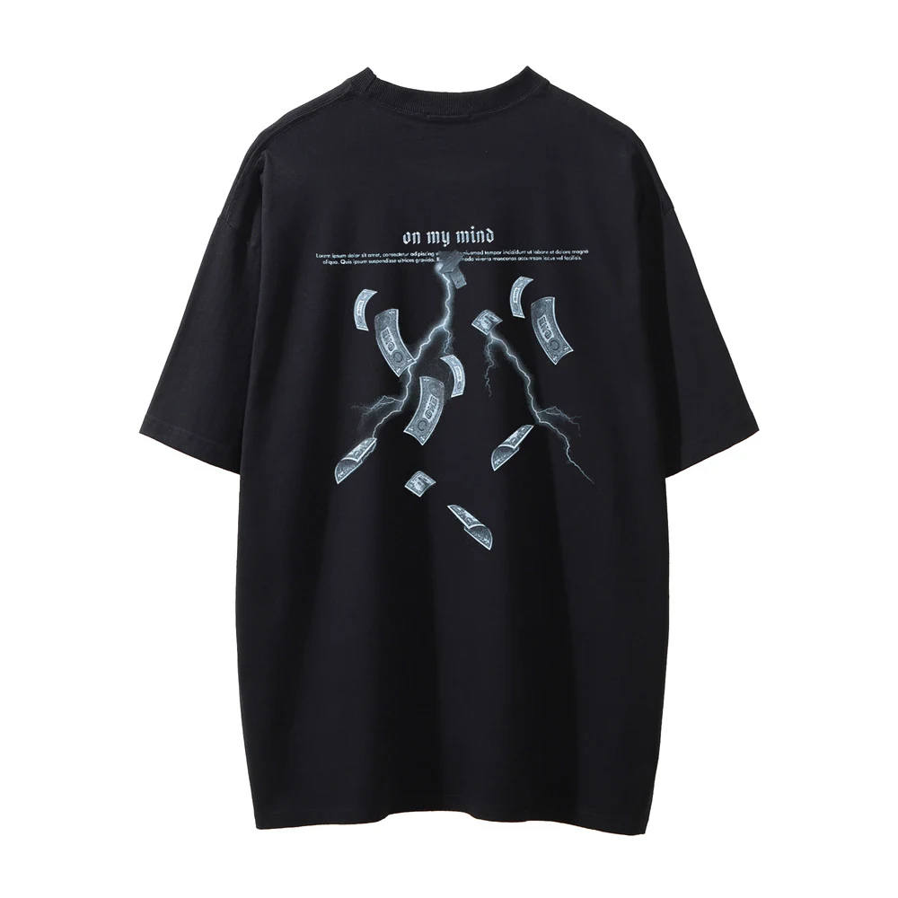 Gedrukte, gewassen en versleten T-shirt voor heren — Comfortabele, casual stijl en vintage look perfect voor dagelijks gebruik en elke gelegenheid. — foto 2