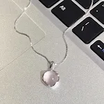 8MM Pink Crystal Platinum