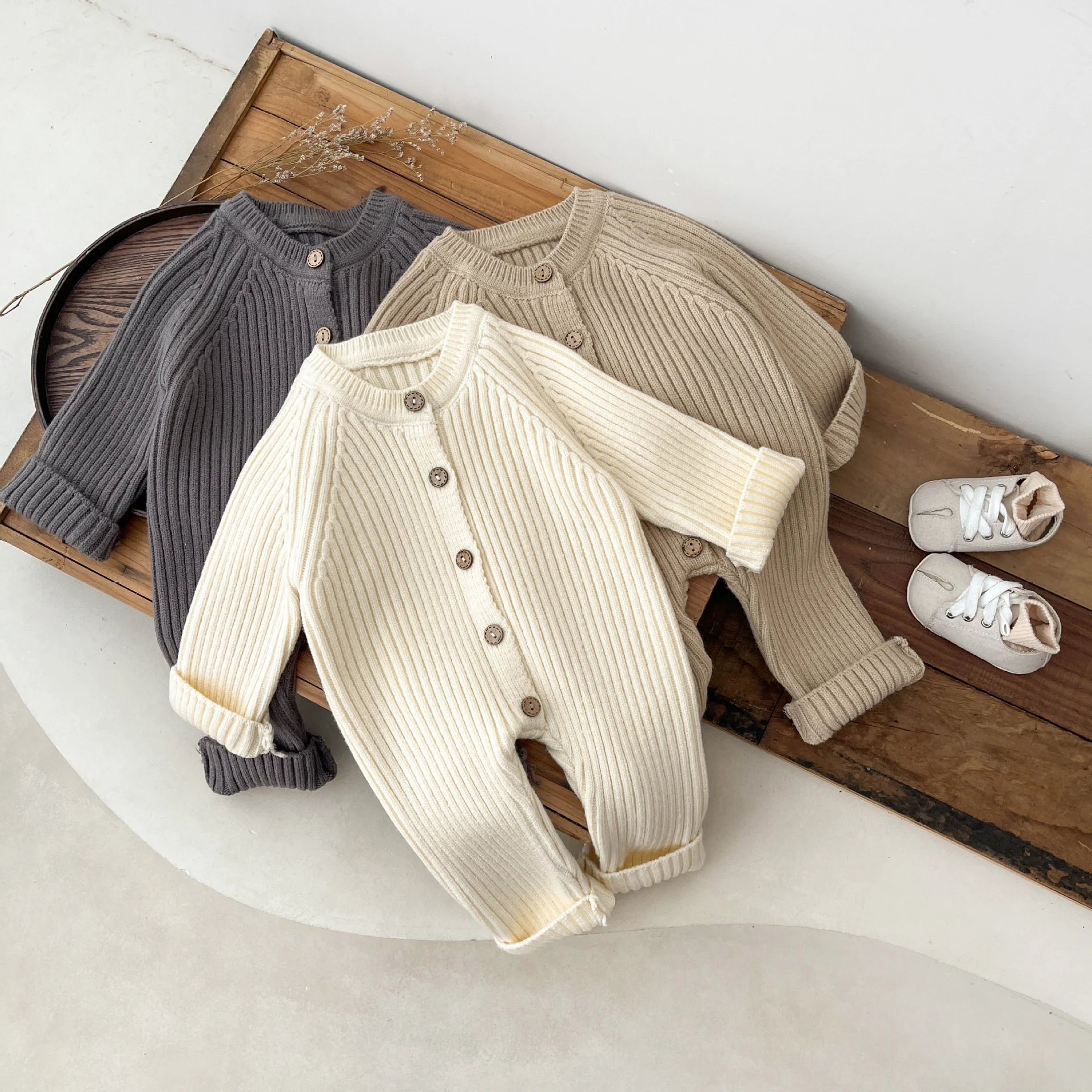 Gebreide Verdikte Romper Newborn Winterkleding Trui Romper Warm en Zacht Ideaal voor Koude Dagen Baby Outfit — foto 7