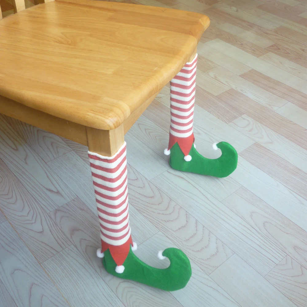 Title 5, Elastic Elves Chair Legs Feet Cover Non-slip Ch...