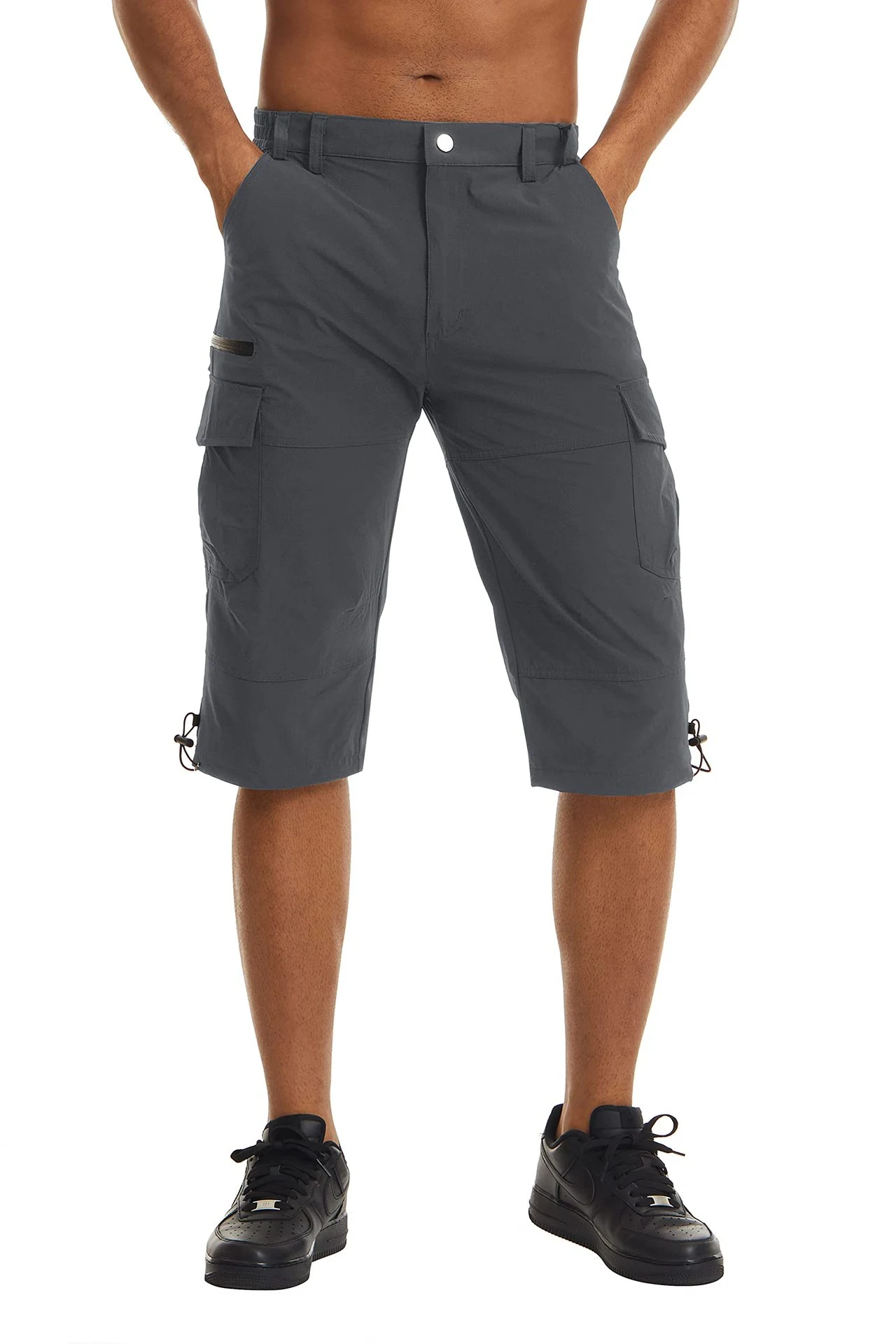 Men's Summer Cropped Trousers Thin Loose Casual Straight Pants Outdoor Sports for Comfortable Wear — photo 9