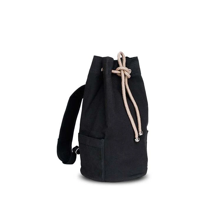 Korean Men's Canvas Shoulder Bucket Bag, Sports Bag, Student Bag, Travel Leisure Basketball Bag, Durable and Versatile f — photo 2