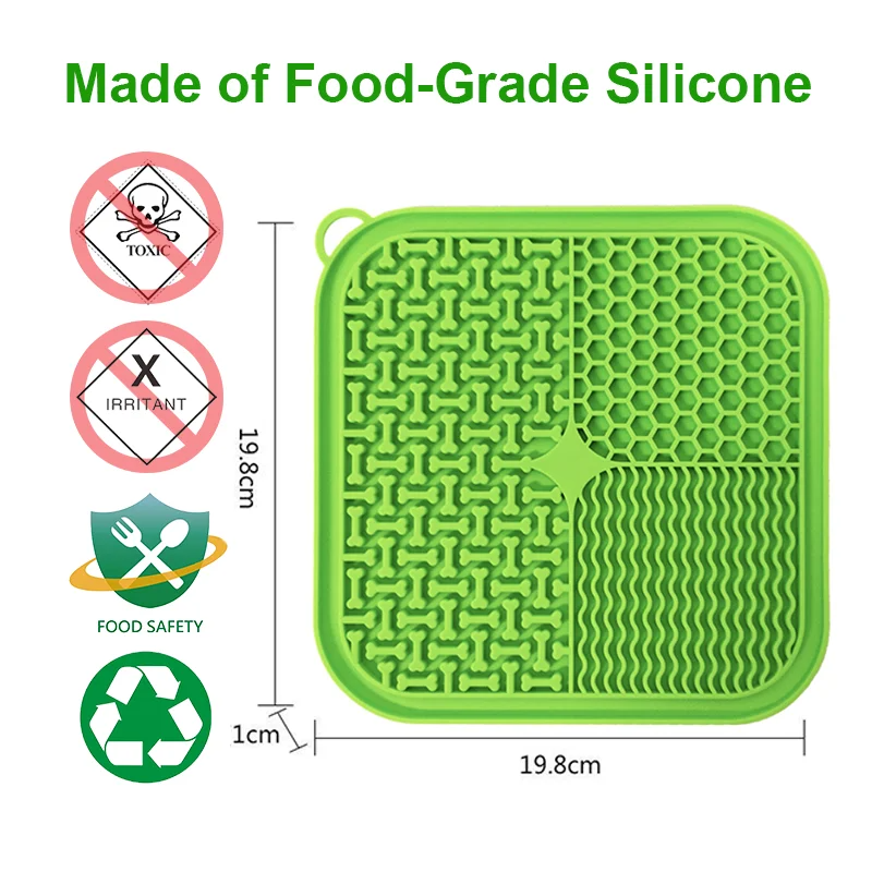 Dog Licking Mat Slow Feeder Premium Lick Pad with Suction Cups for Dog Anxiety Relief Slow Feeder Dog Bowls Pet Placemat — photo 7