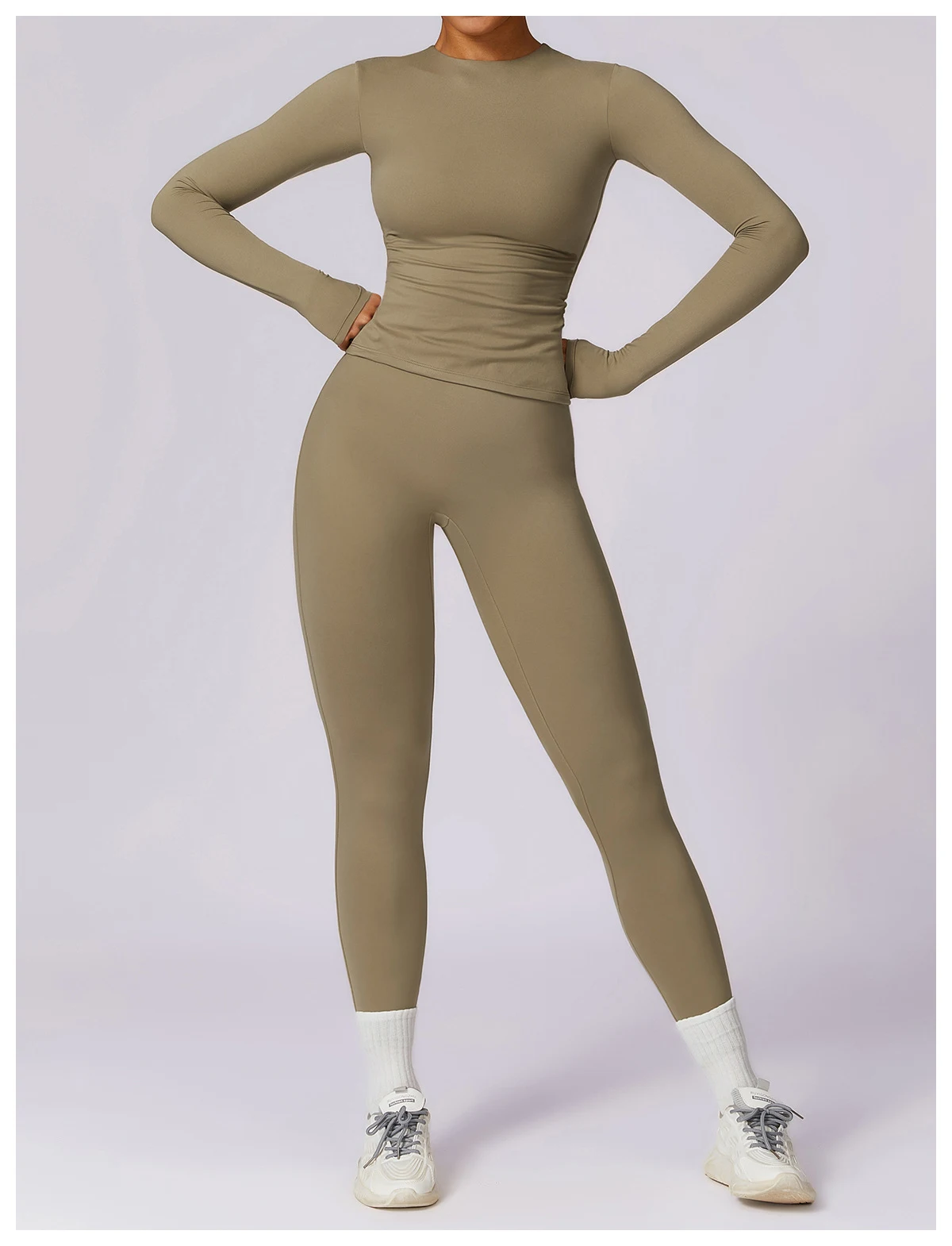 Sanding High Waist Hip Lift Yoga Pants for Slimming, Belly Control, Workout and Running, Shaping and Supportive — photo 31