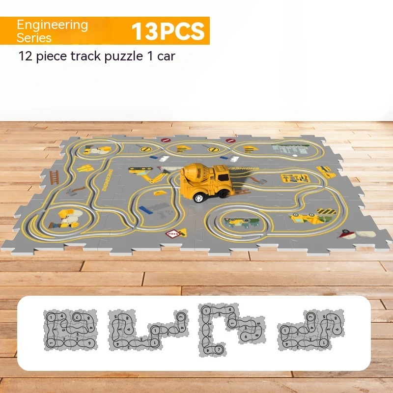 Title 3, Quebra-cabeça Educacional Carro Elétrico Trilho...