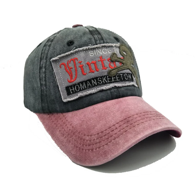 Title 2, Embroidered Letter Skull Baseball Cap