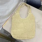 Bolsa de ombro de palha para férias, simples e elegante para mulheres, perfeita para praia ou passeios de verão, leve e prática. — foto 7