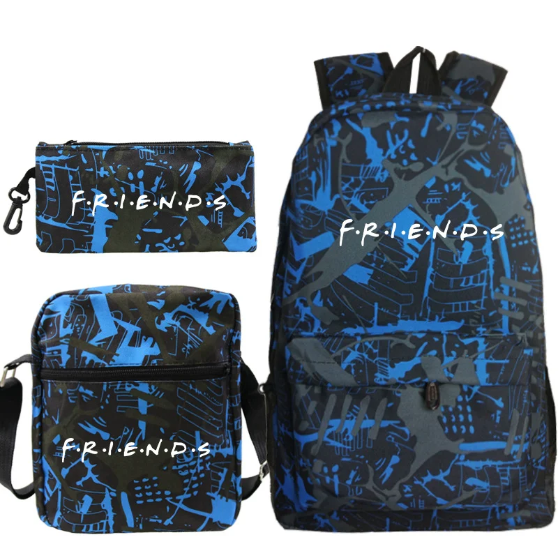 Conjunto de três peças para estudantes bolsa de ombro estojo de lápis perfeito para escola e faculdade leve e prático — foto 9