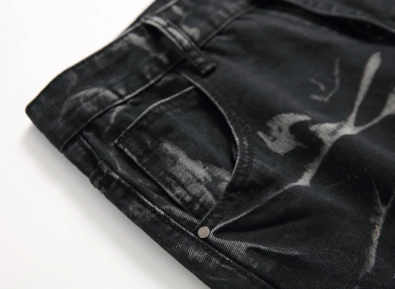 Title 4, Mens Ripped Black Jeans Autumn and Winter Plus...