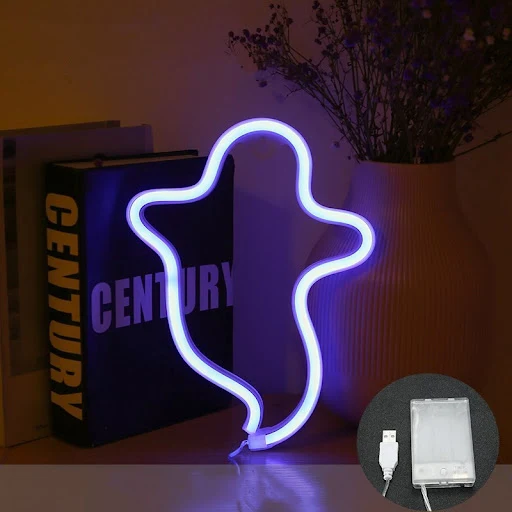 Title 7, Halloween Ghost Neon Home Creative Modeling Lam...