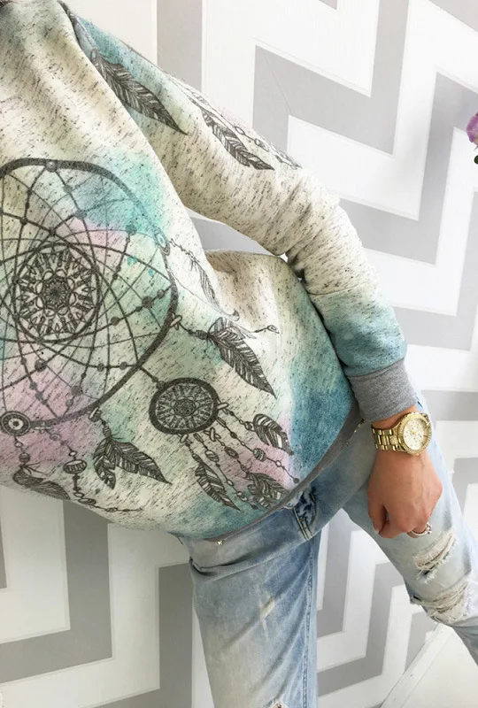 eBay Fast Sell Explosion, Women's Long Sleeve T-shirt with Color Gradient Print, comfortable and stylish, a perfect ever — photo 2