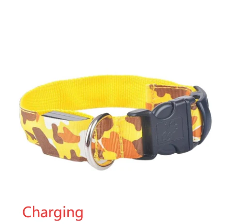 Camouflage Luminous Dog Collar Keep your dog safe at night. Waterproof, light-up collar for increased visibility during — photo 7