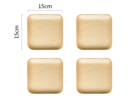 Title 10, Japanese Style Wooden Plate Black Walnut Breakf...