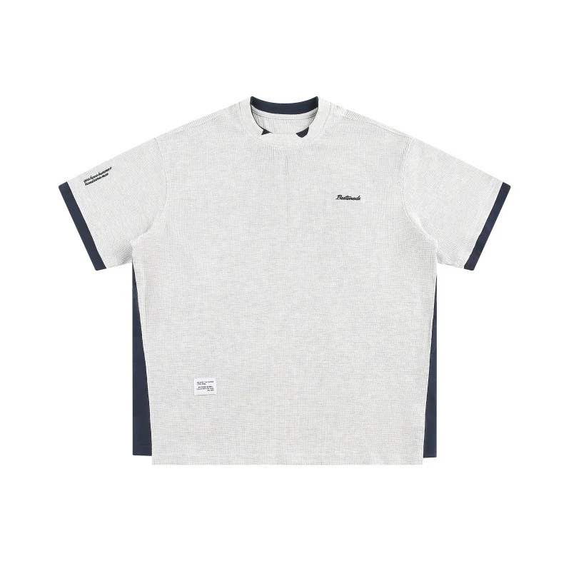 Title 9, Retro Alphabet Embroidered Fake Two-piece Loose...