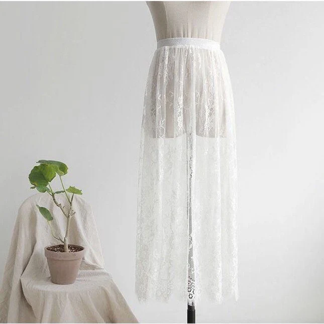 Falda de tul de una capa con encaje interior, ideal para combinar, falda interior transparente, perfecta para crear capas. — foto 2